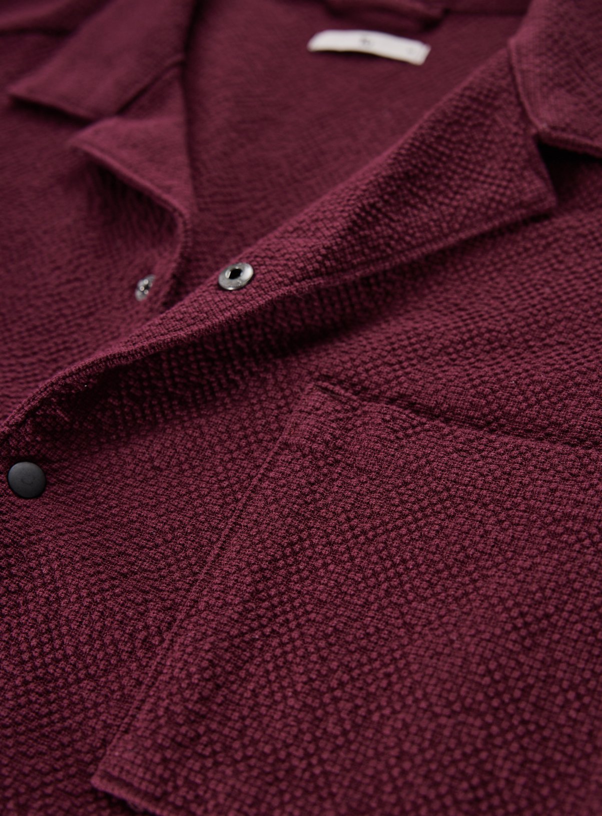 Dark Red Seersucker Co-ord Shirt XXXL - Image 4 thumbnail